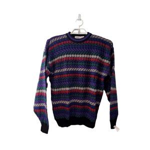Robert Bruce nwt sweater vintage mens Large multi colored assembled in U…